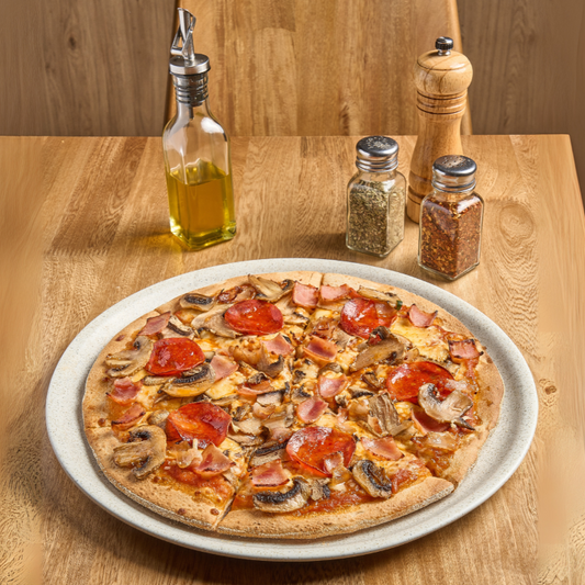 Pizza pepperoni e funghi