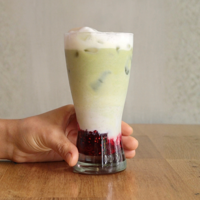 Matcha latte mora
